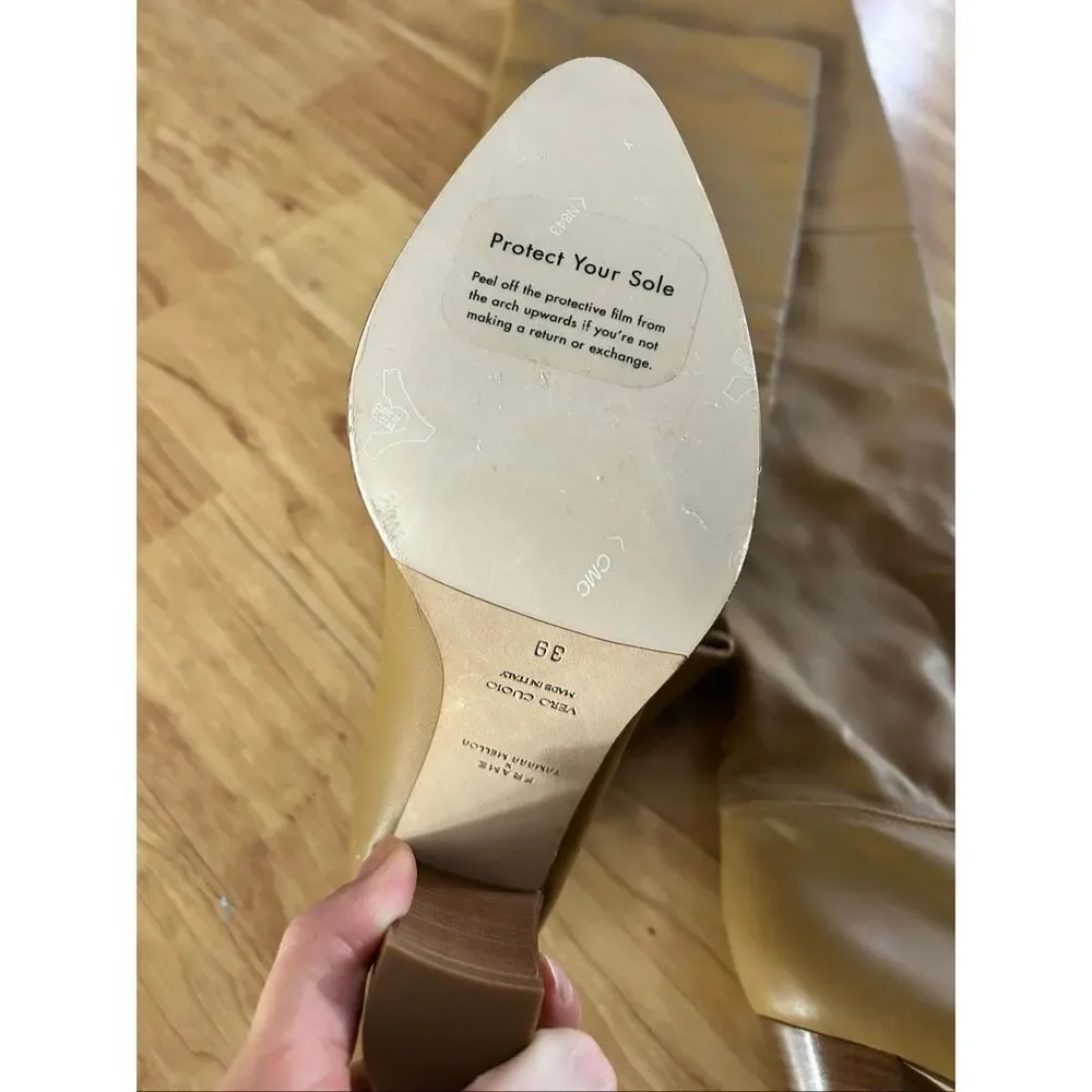 FRAME X Tamara Mellon Boots brown/tan high knee soft leather New no box size 8.5